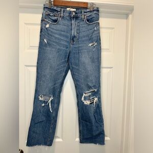 Abercrombie Ankle Straight High Rise Jeans